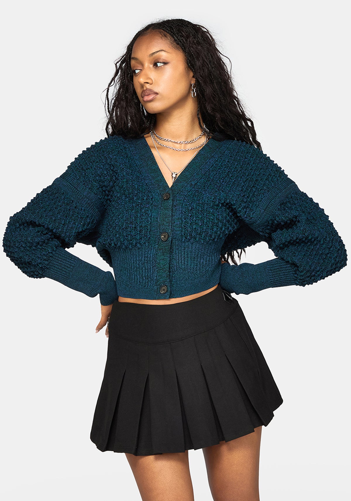 Valene Dragon Scales Knit Cardigan