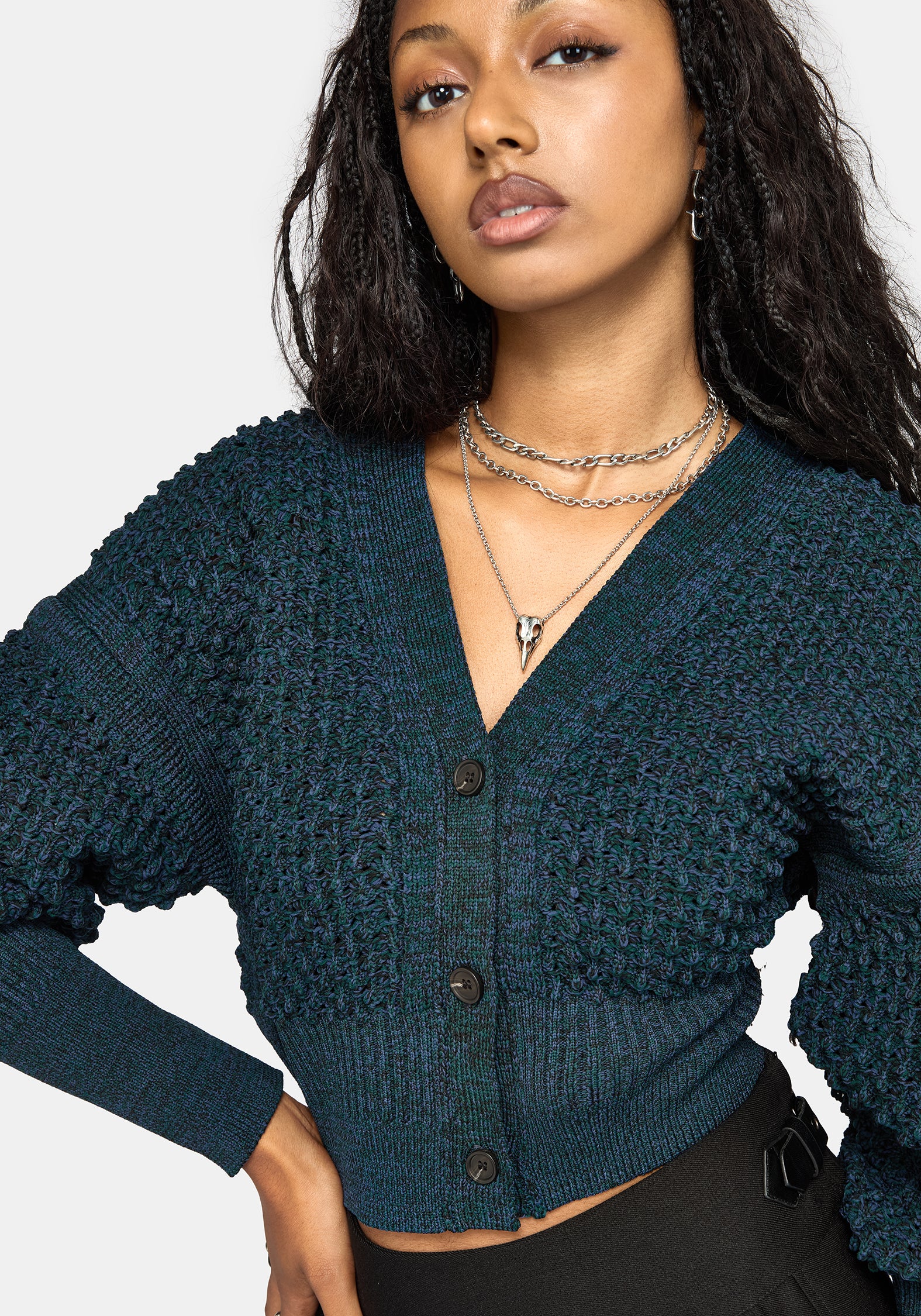 Valene Dragon Scales Knit Cardigan – Disturbia