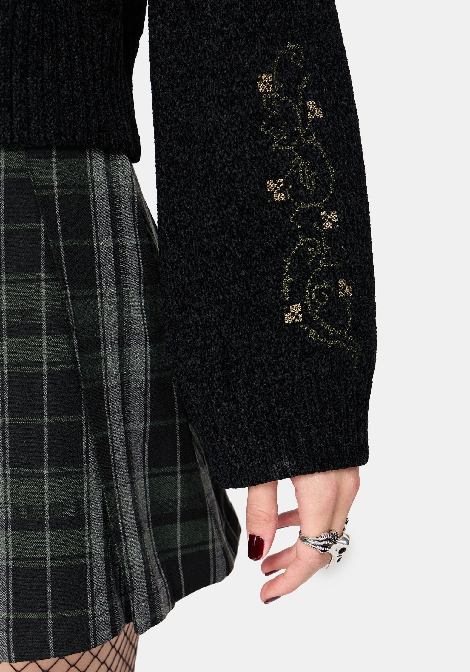 Ophidian Snake Cross Stitch Knit Jumper