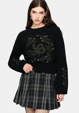 Ophidian Snake Cross Stitch Knit Jumper