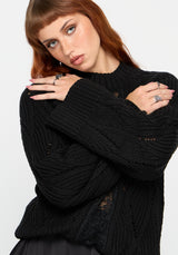 Melrose Lace Cable Knit Sweater