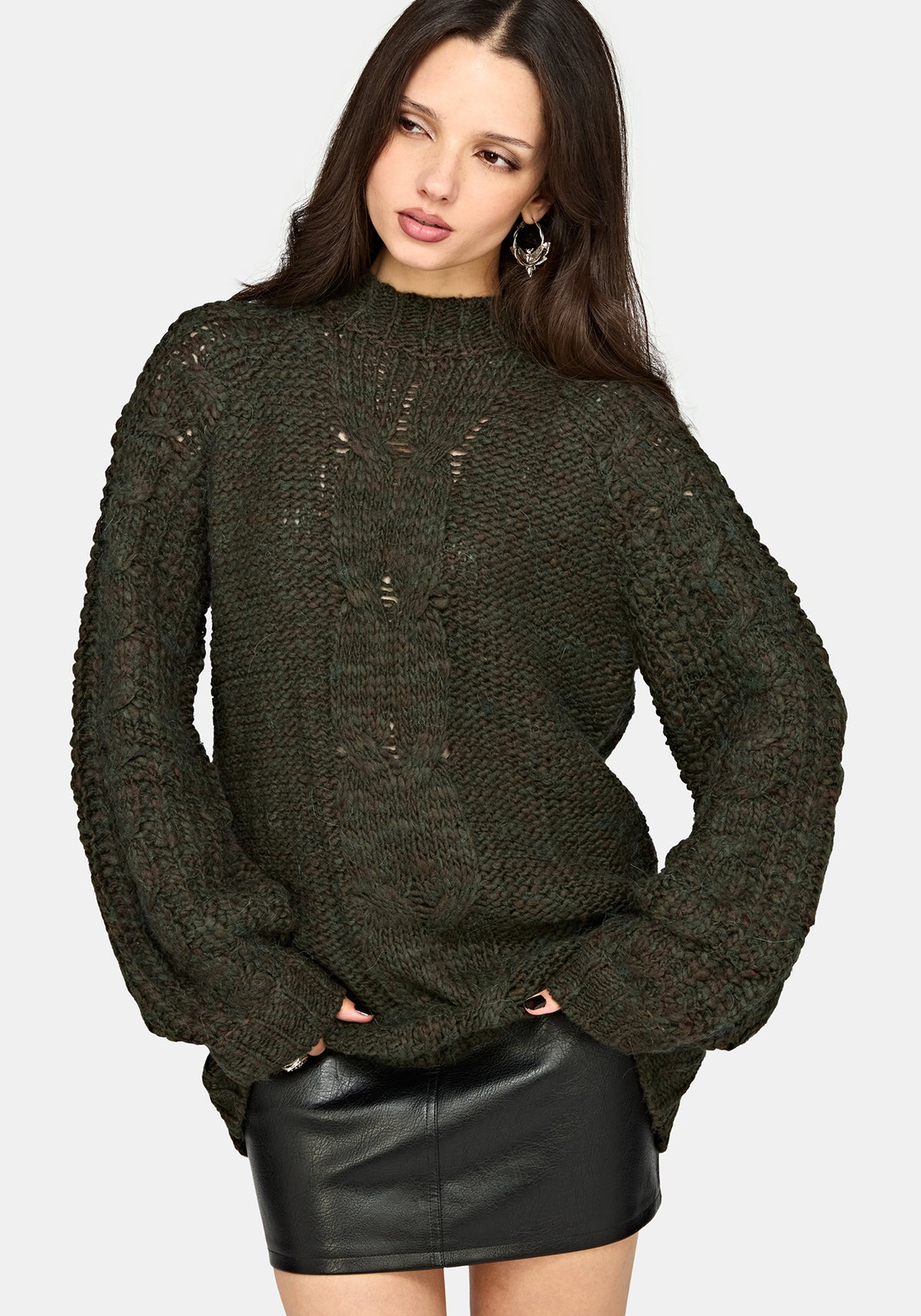 Bracken Chunky Ribbed Knit Sweater