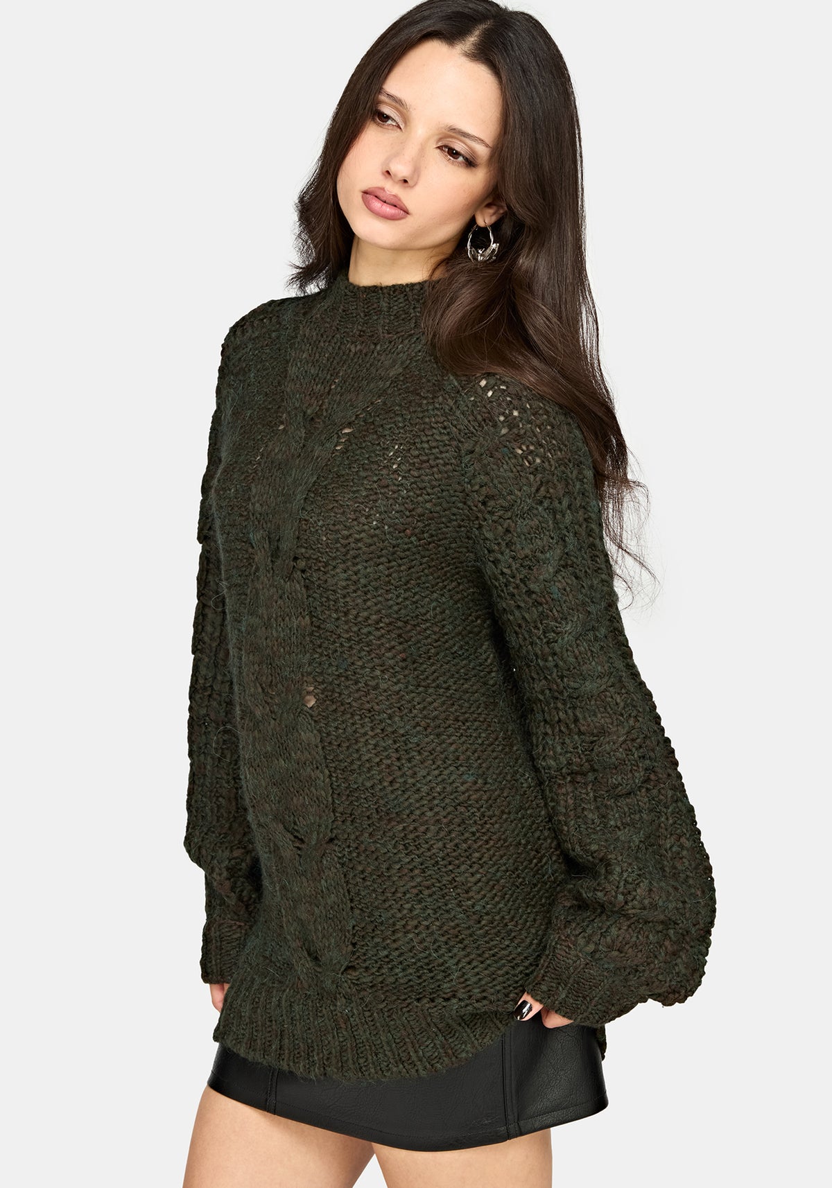 Bracken Chunky Ribbed Knit Sweater