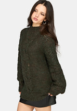 Bracken Chunky Ribbed Knit Sweater