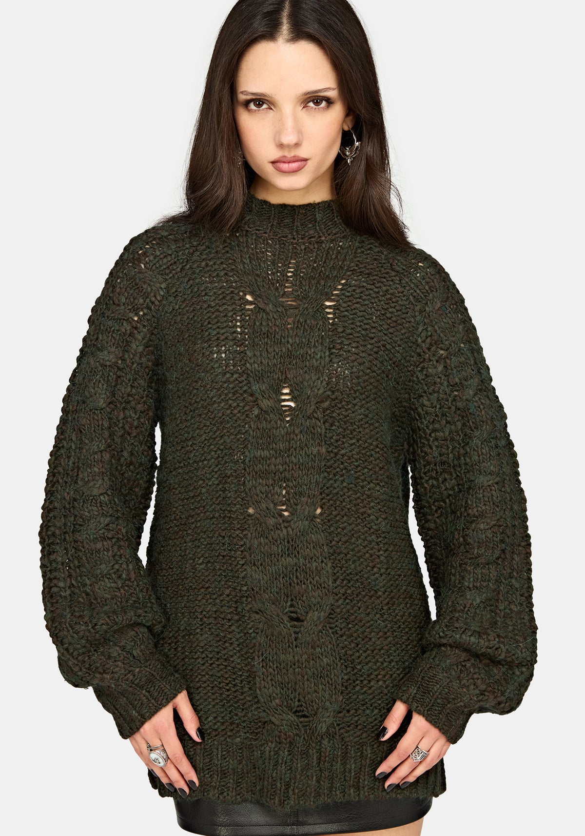Bracken Chunky Ribbed Knit Sweater