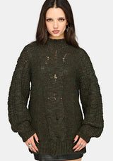 Bracken Chunky Ribbed Knit Sweater