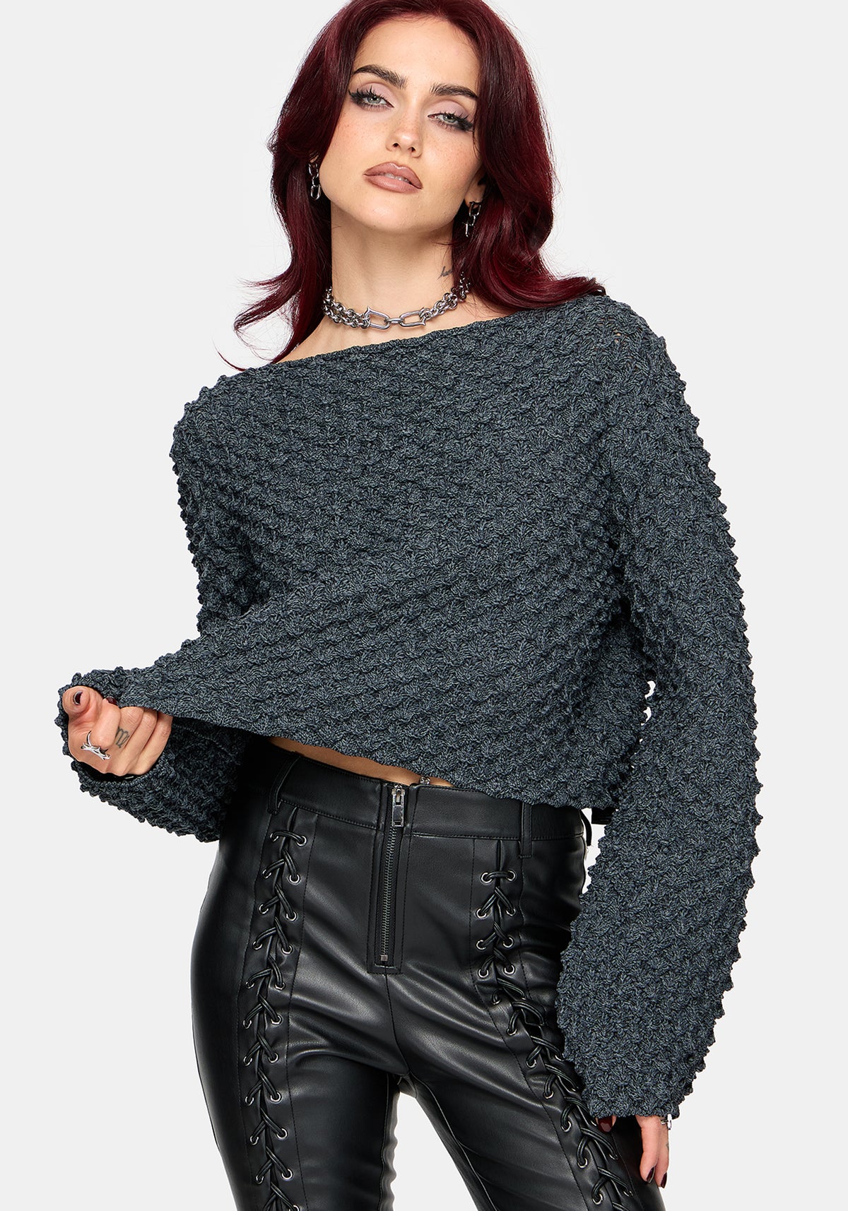 Valene Dragon Scales Knit Sweater