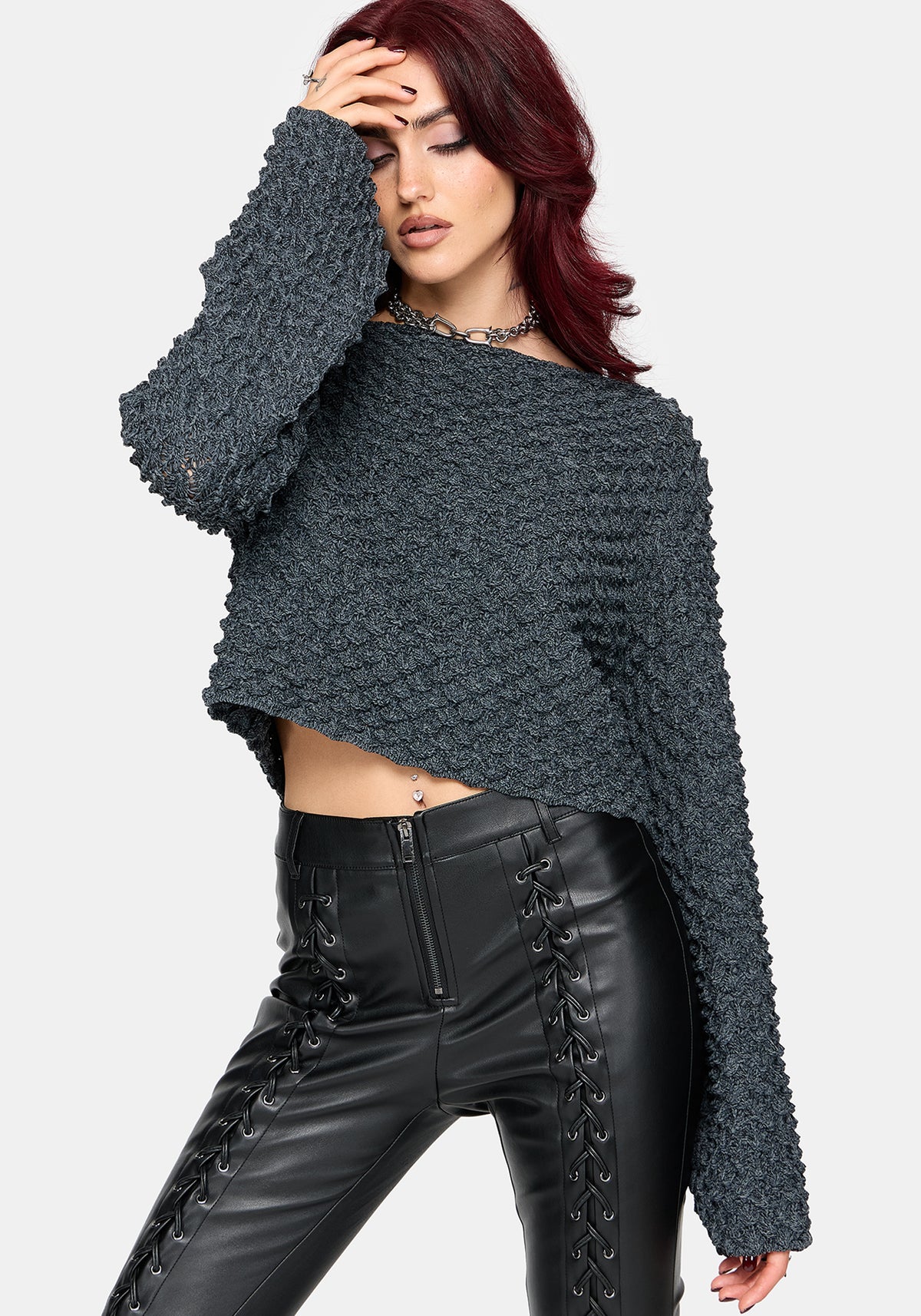 Valene Dragon Scales Knit Sweater