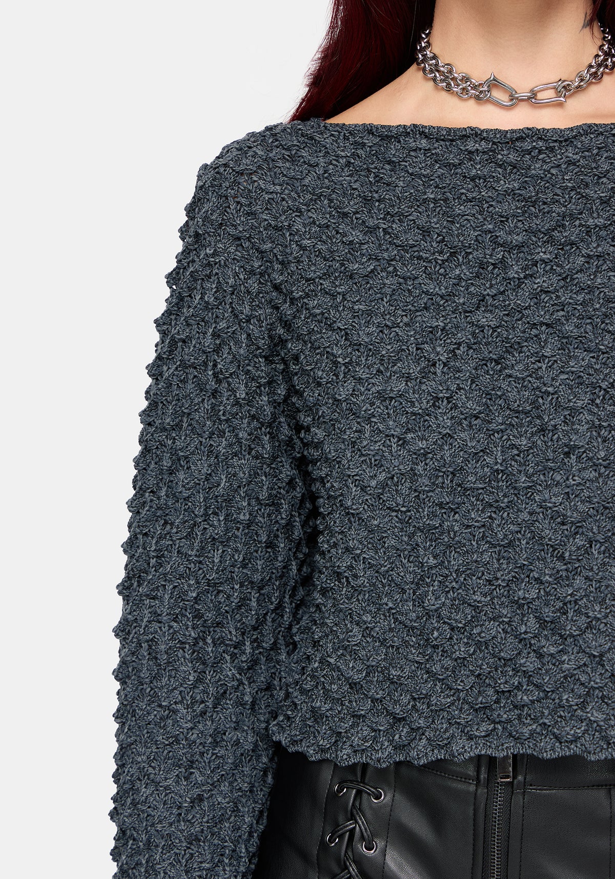 Valene Dragon Scales Knit Sweater