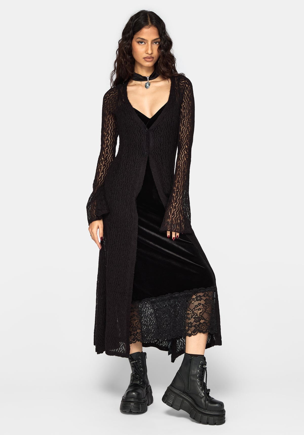 Adara Longline Fine Knit Cardigan