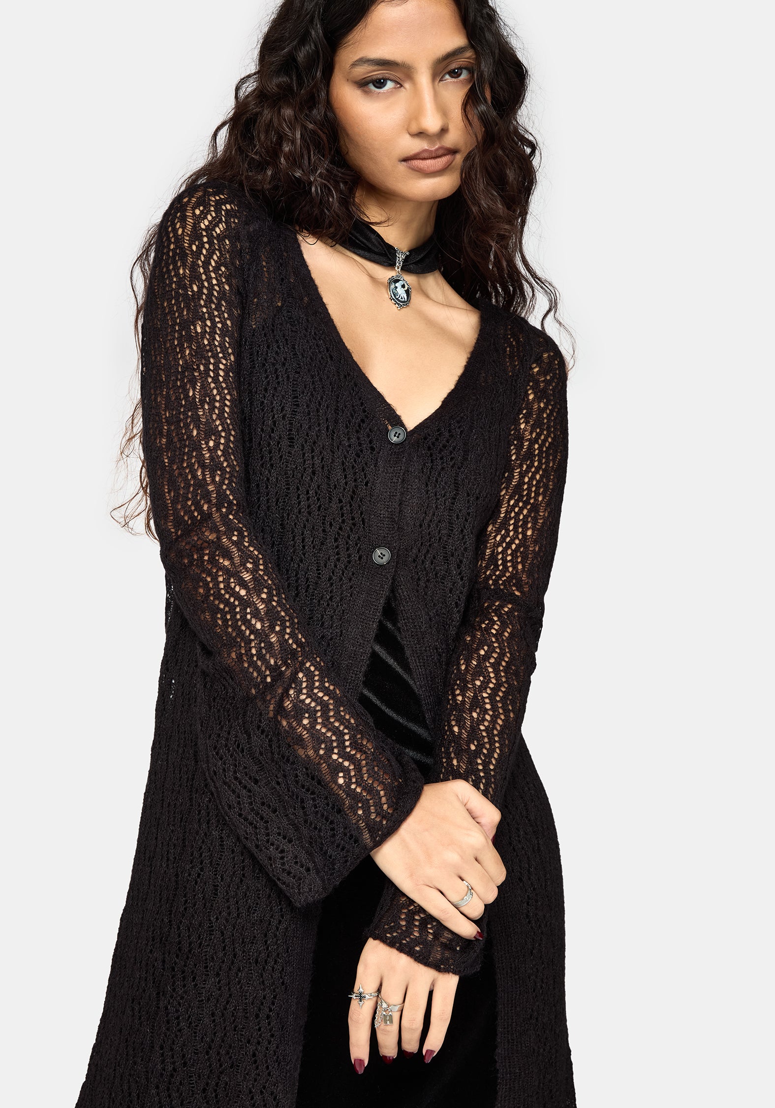 Adara Longline Fine Knit Cardigan – Disturbia