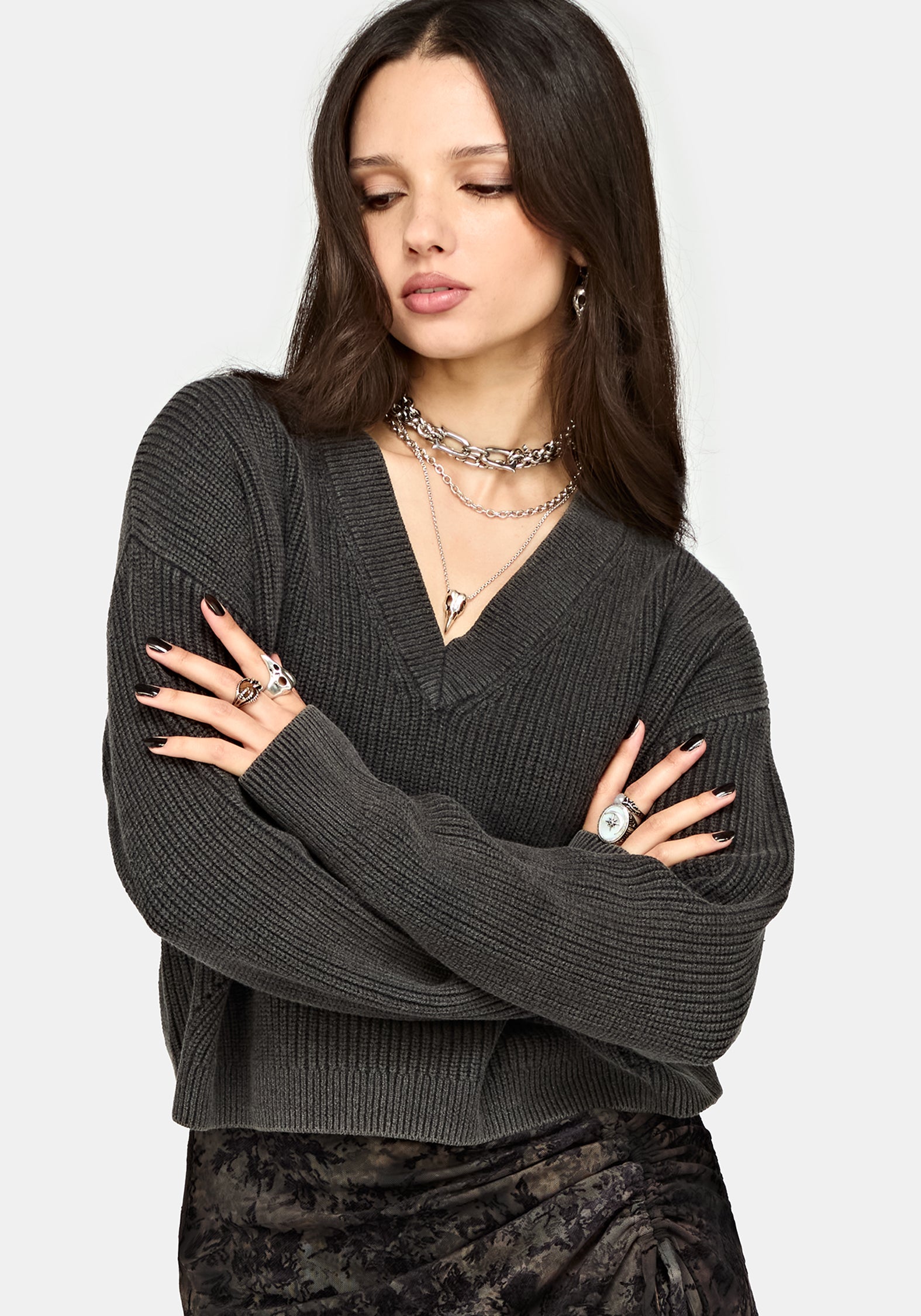 Eira Bleach Wash Knit Sweater