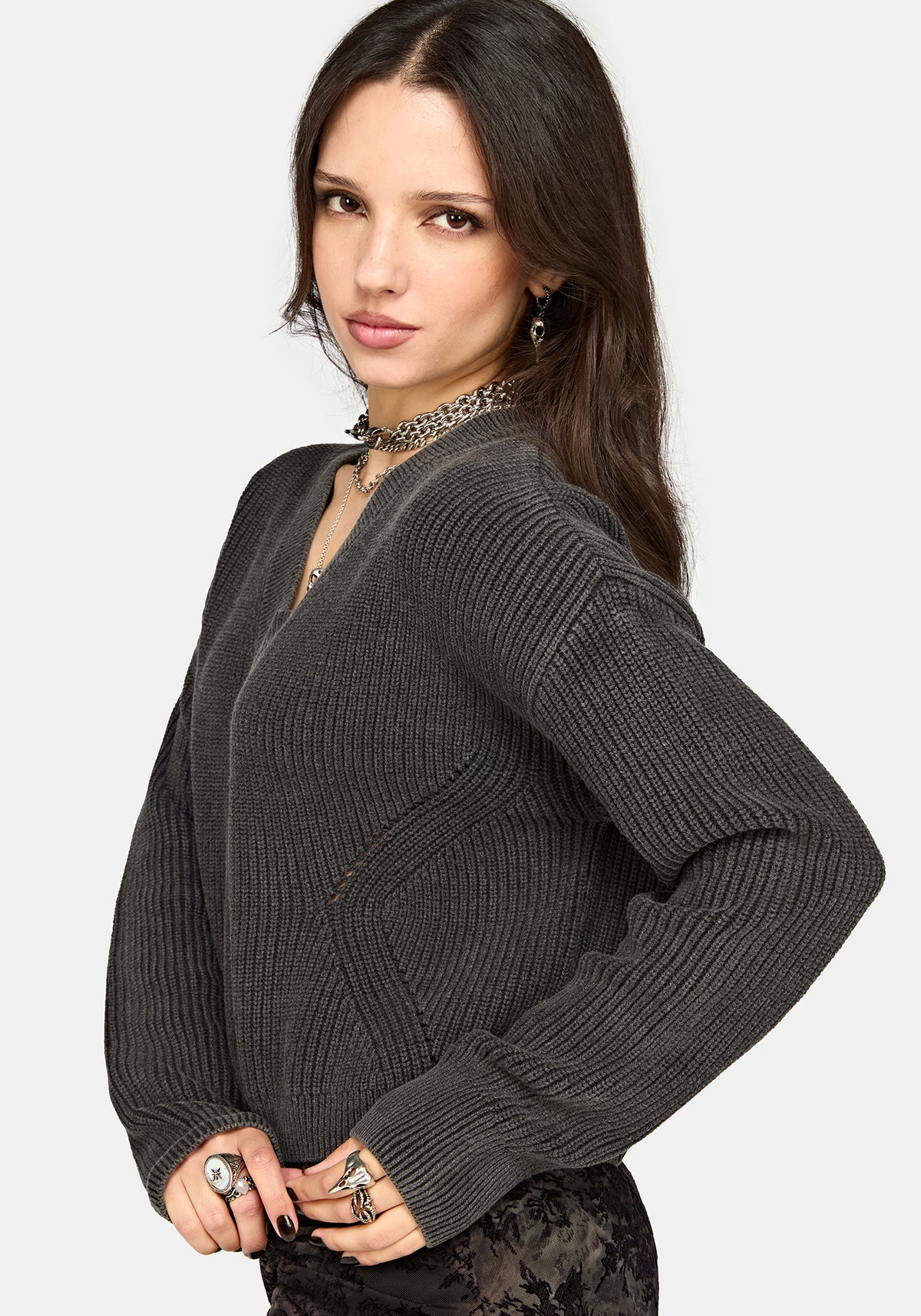 Eira Bleach Wash Knit Sweater