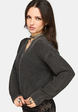 Eira Bleach Wash Knit Sweater
