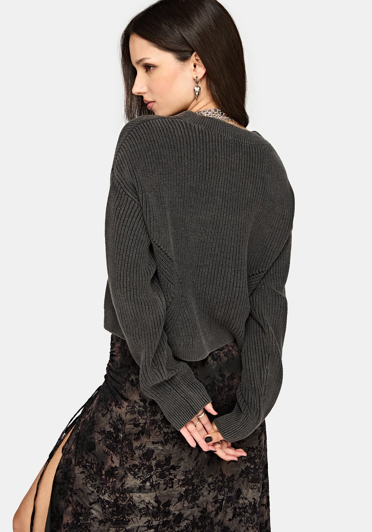 Eira Bleach Wash Knit Sweater