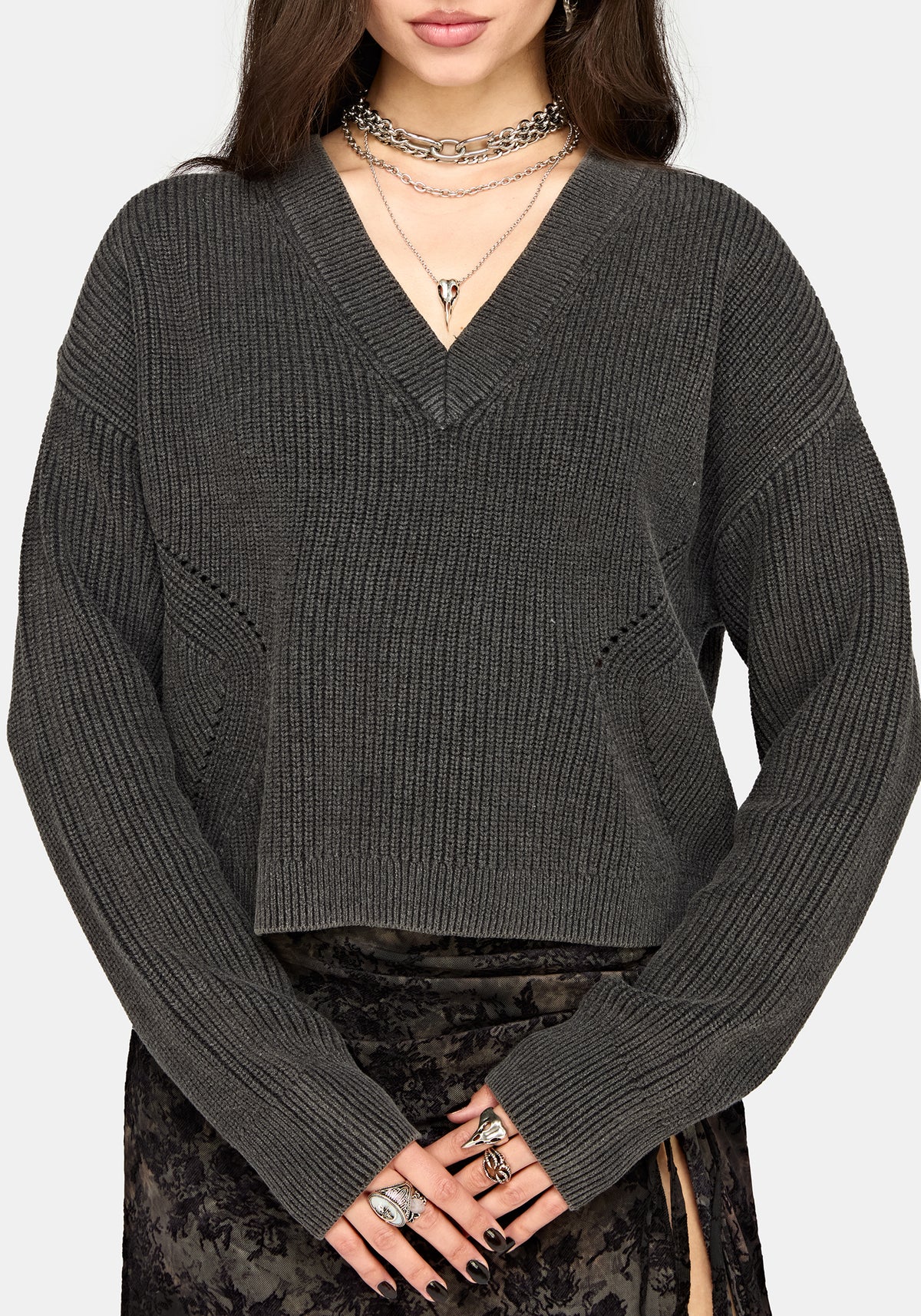 Eira Bleach Wash Knit Sweater