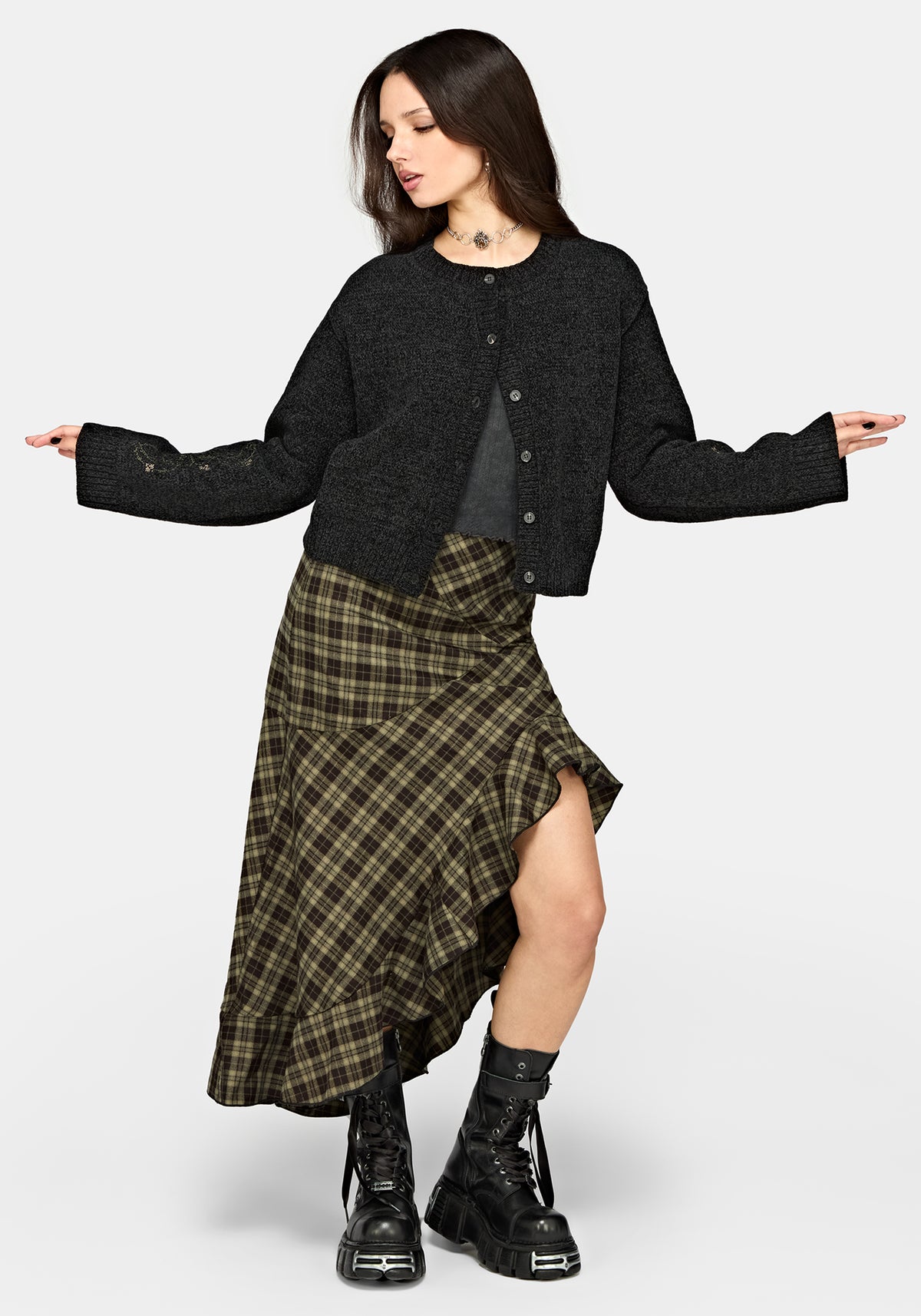 Ophidian Snake Cross Stitch Knit Cardigan