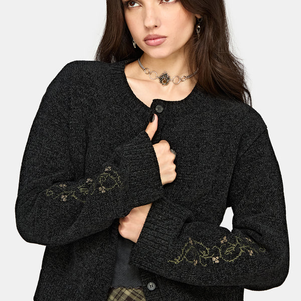 Ophidian Snake Cross Stitch Knit Cardigan – Disturbia