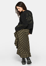 Ophidian Snake Cross Stitch Knit Cardigan
