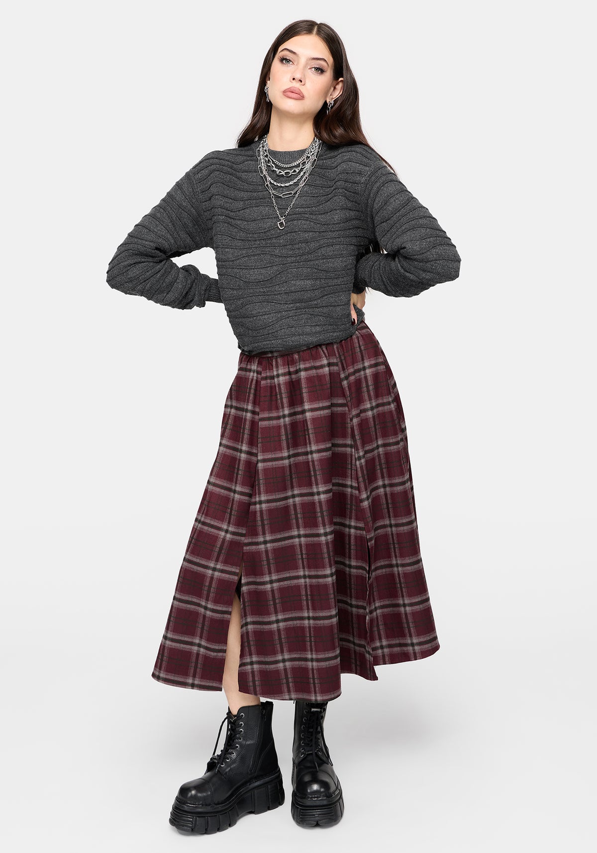Stormi Wave Stripe Knit Sweater