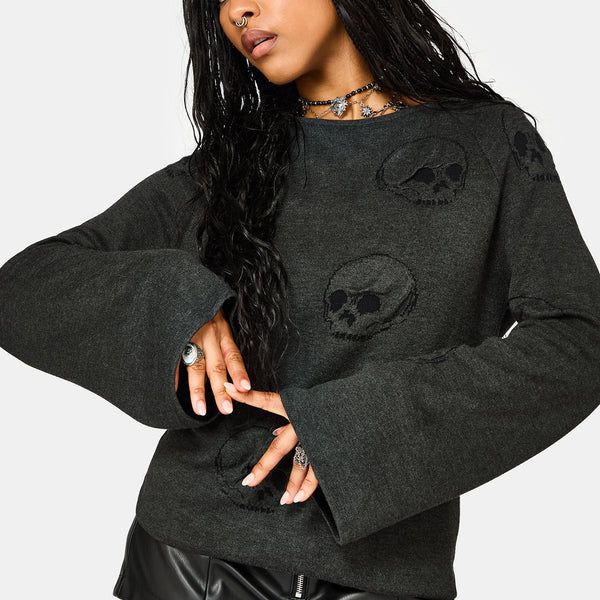 DimMoire Skullニットベスト Maxilla Skull Knit Top – Disturbia