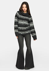 Harlow Stripe Roll Neck Knit Sweater