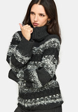 Harlow Stripe Roll Neck Knit Sweater
