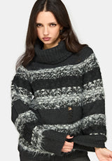 Harlow Stripe Roll Neck Knit Sweater