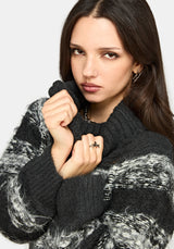 Harlow Stripe Roll Neck Knit Sweater