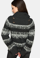 Harlow Stripe Roll Neck Knit Sweater