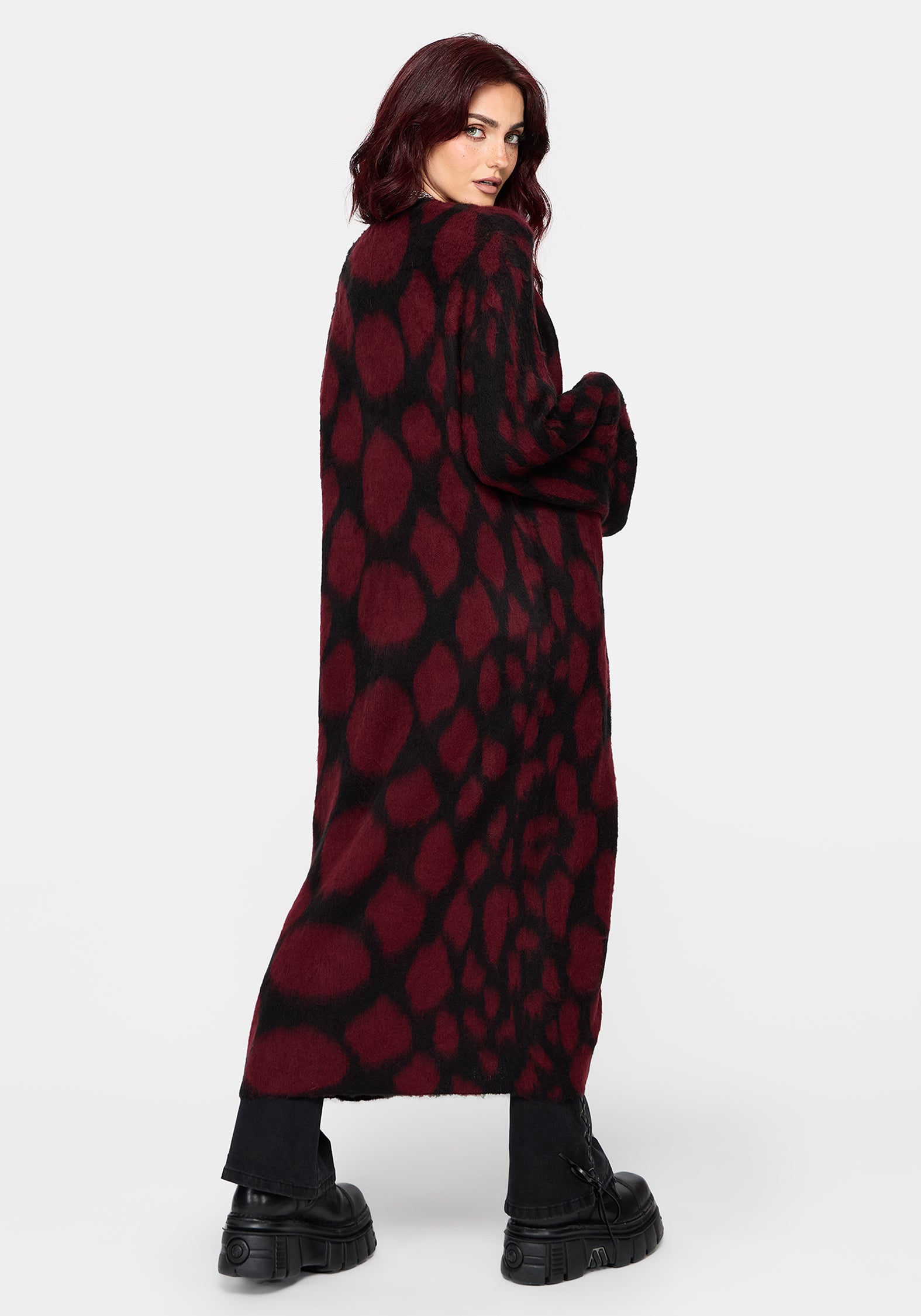 Adder Scales Jacquard Longline Cardigan
