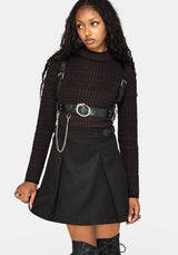 Glenna Check Knit Long Sleeve Top