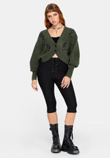 Miya Embroidered Cocoon Knit Cardigan