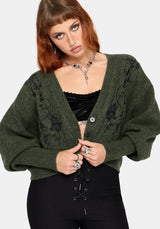 Miya Embroidered Cocoon Knit Cardigan