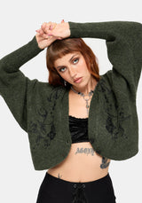 Miya Embroidered Cocoon Knit Cardigan