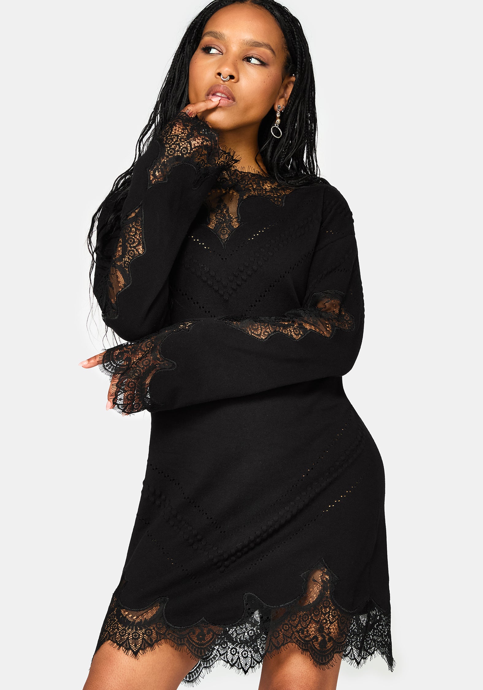 Stormwoken Knit Mini Dress – Disturbia