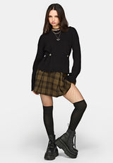 Cove Ribbed Button Waist Knit Sweater