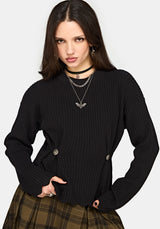 Cove Ribbed Button Waist Knit Sweater