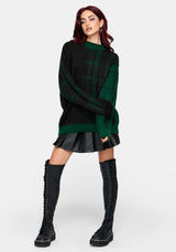Checkmate Check Fluffy Knit Sweater