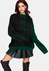 Checkmate Check Fluffy Knit Sweater