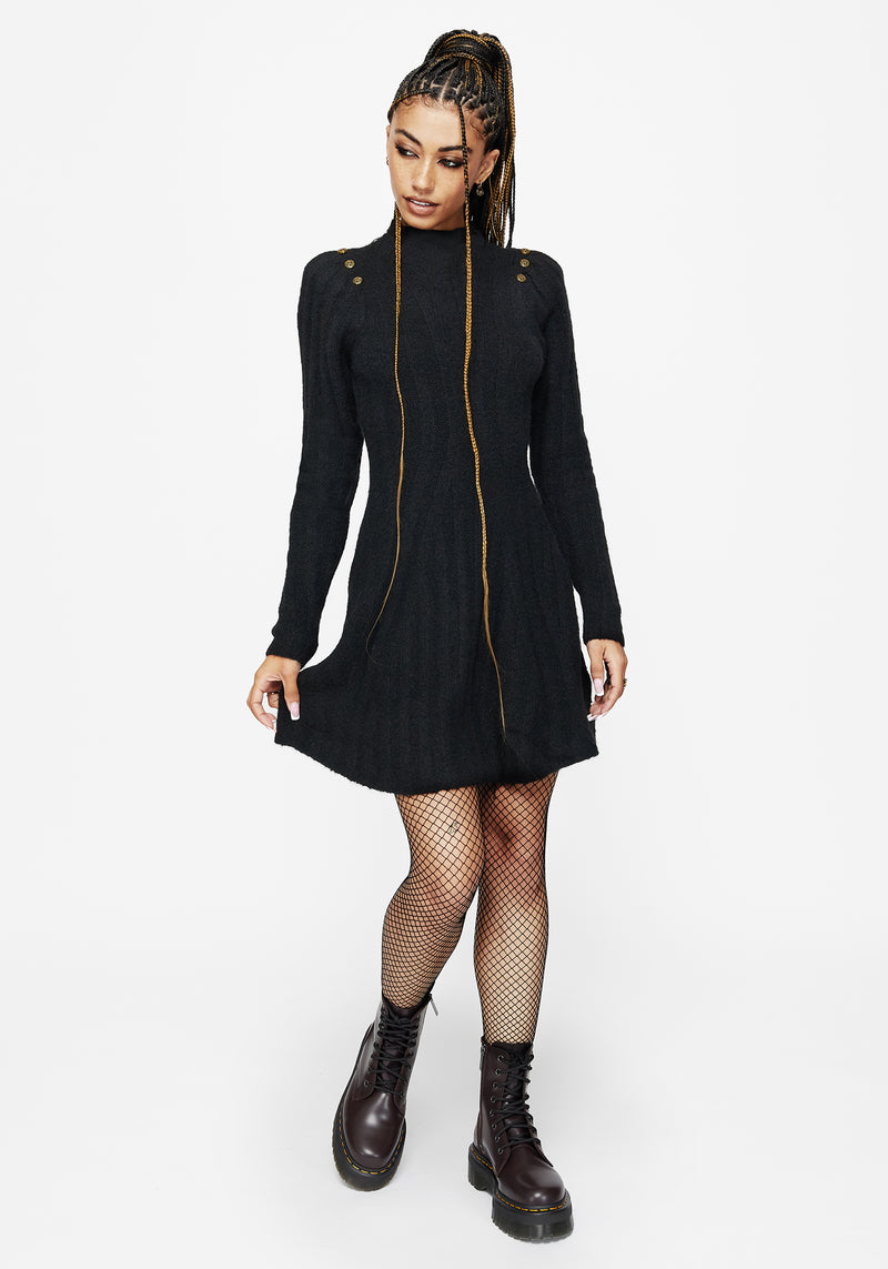 Dream Ribbed Skater Knit Dress Disturbia Dream Ribbed Skater Knit Dress Disturbia