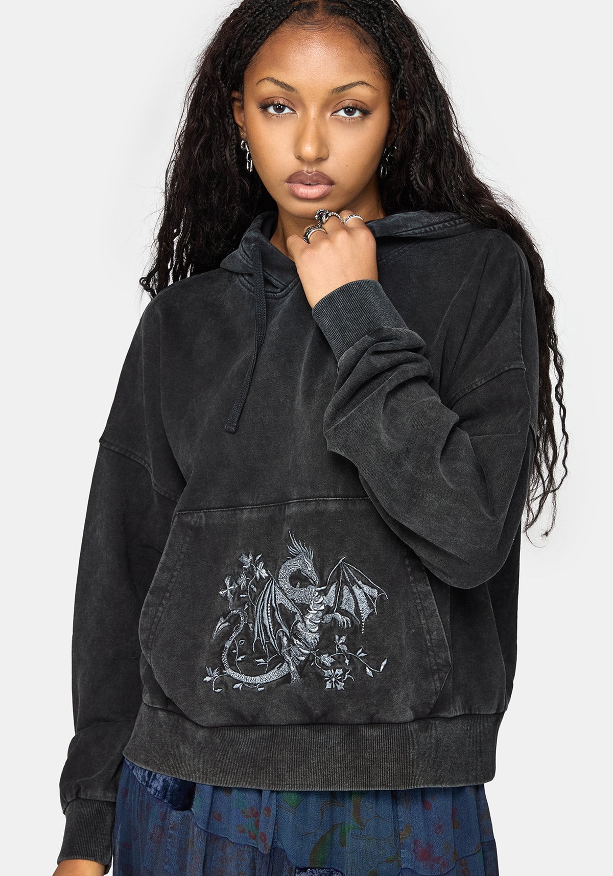 Mira Dragon Embroidered Hoody