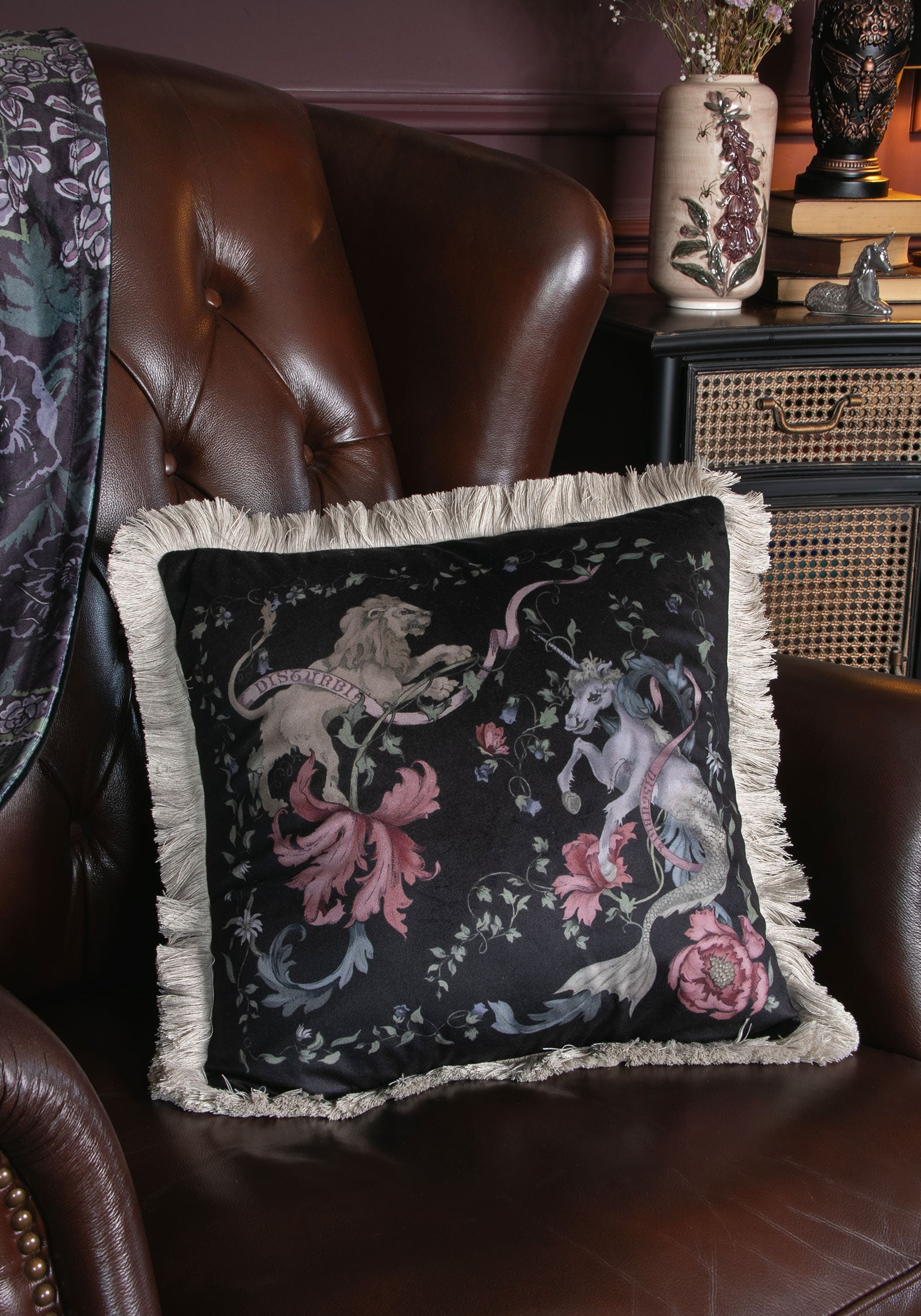 Merunicorn Fringed Edge Cushion – Disturbia