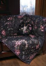 Noctua Owl Foxglove Quilted Throw