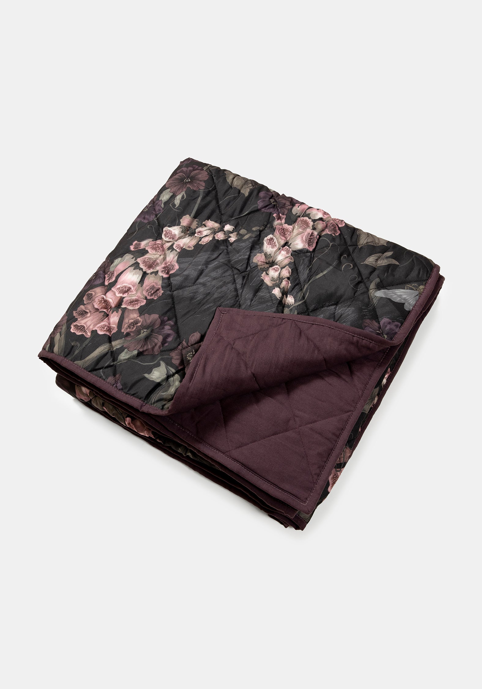 Noctua Owl Foxglove Quilted Throw