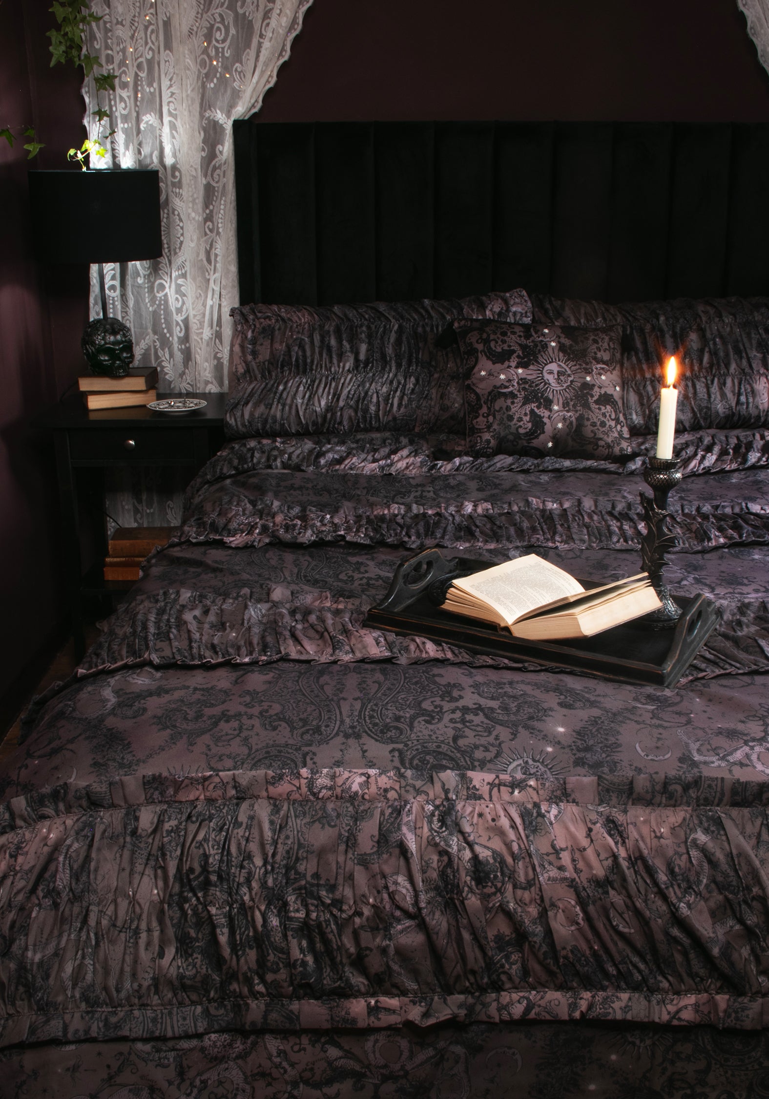 Gaia Celestial Ruched Bedding - US Queen