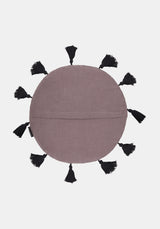 Frellen Cat Embroidered Round Tassel Cushion