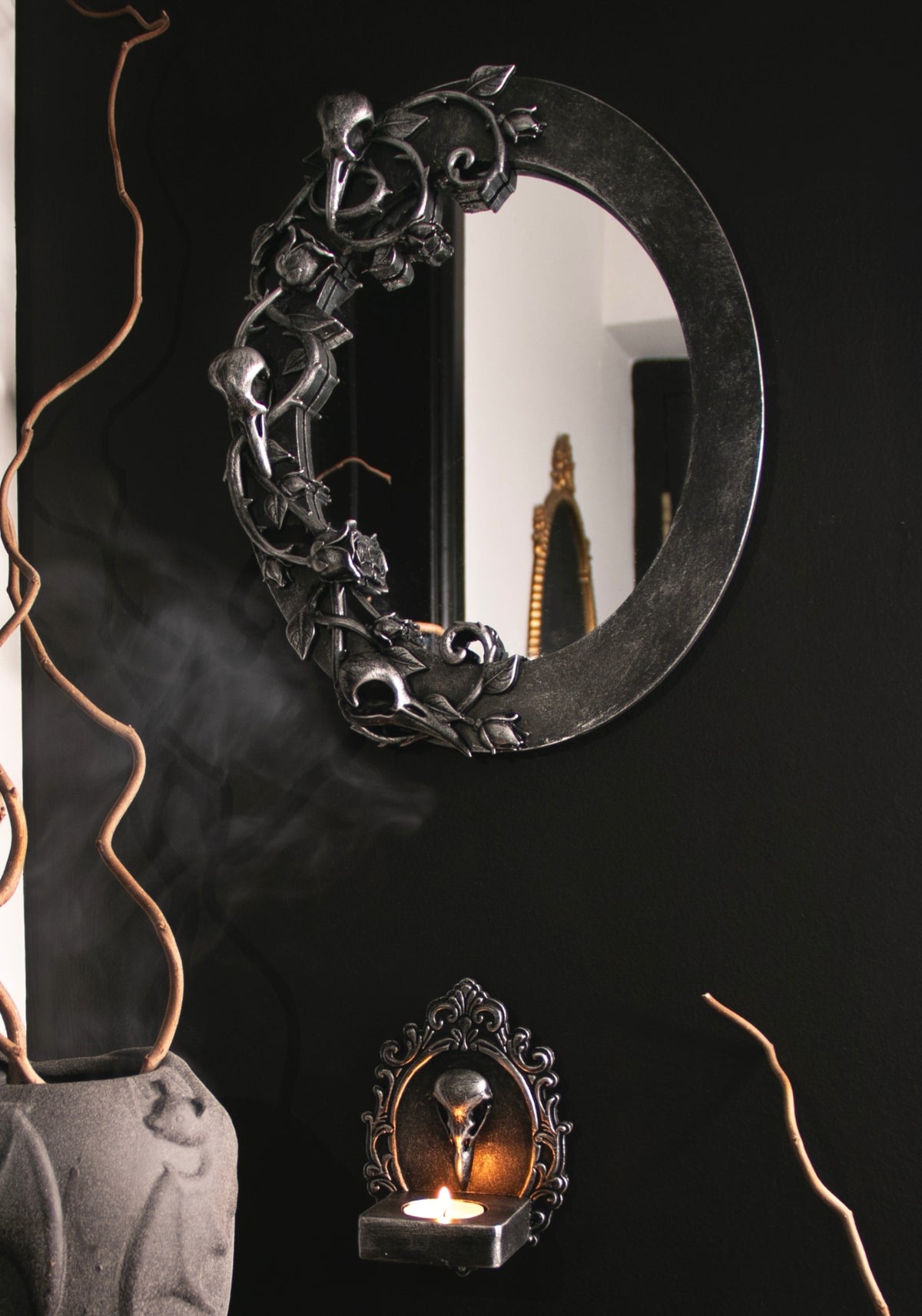 Corvus Thorn Round Mirror