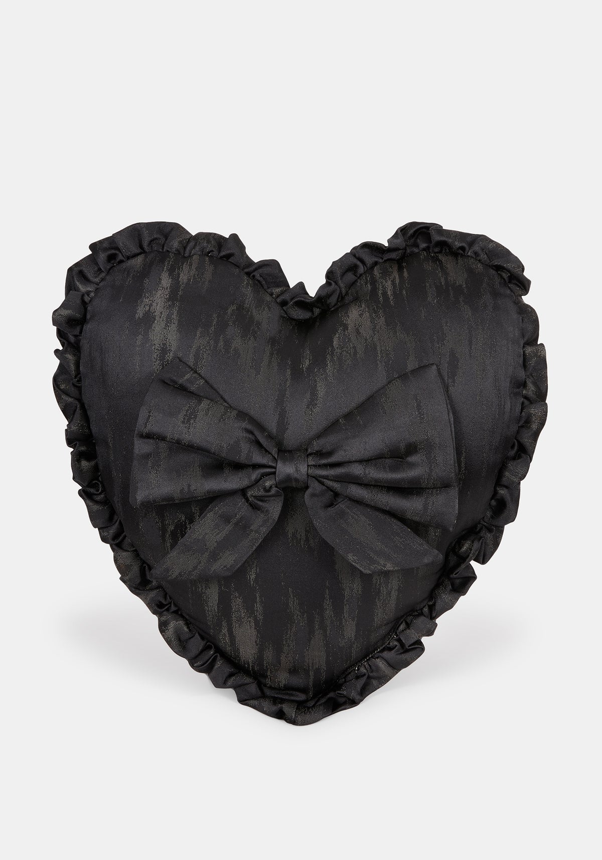 Hellie Heart Frill Bow Cushion