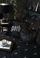 Hellie Heart Frill Bow Cushion